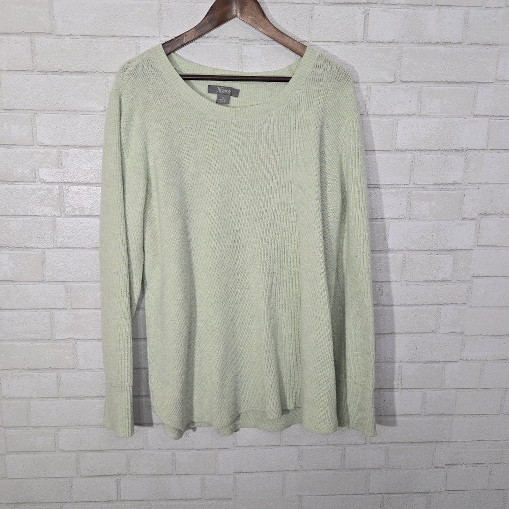 Natural Reflections light green sweater